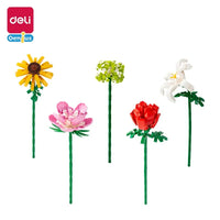 Deli Building Block Flower Kit DIY Eternal Flower Bundle Set Home Decoration Toys Puzzle Pieces Girl Gift Toys For Children