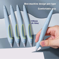 Deli Ceramic Pen Cutter Knife Safety Micro Retractable Blade Box Opener Paper Cutting Craft Pocket Utility Knifes Tool