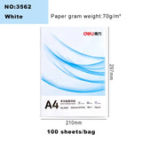 Deli Color Copy Paper A4 Color Computer Printing Paper 100 Sheets/Pack Student Hand-cut Paper-cut Office Supplies