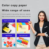 Deli Color Copy Paper A4 Color Computer Printing Paper 100 Sheets/Pack Student Hand-cut Paper-cut Office Supplies