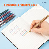 Deli Colored Gel Pen Set Ink 6 Color 0.5MM Press Retractable Hand Account Note Marker Ballpoint Pen School Writing Stationery