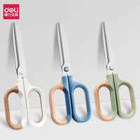Deli Contrast Color Scissors, Sharp Stainless Steel Blade, Soft Comfort Grip Handle All Purpose for Household Office School