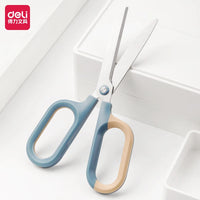 Deli Contrast Color Scissors, Sharp Stainless Steel Blade, Soft Comfort Grip Handle All Purpose for Household Office School