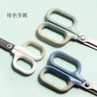 Deli Contrast Color Scissors, Sharp Stainless Steel Blade, Soft Comfort Grip Handle All Purpose for Household Office School