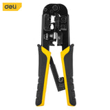 Deli Crimping Tool Ethernet Network LAN Cable Crimper Cutter Stripper Plier 4P/6P/8P for Modular Connector