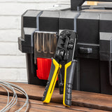 Deli Crimping Tool Ethernet Network LAN Cable Crimper Cutter Stripper Plier 4P/6P/8P for Modular Connector