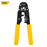 Deli Crimping Tool Ethernet Network LAN Cable Crimper Cutter Stripper Plier 4P/6P/8P for Modular Connector