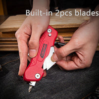 Deli нож Cutter Knife Multi-function Folding Stationery Art Knife канцелярия Box Opening With Screwdriver professionnel couteau
