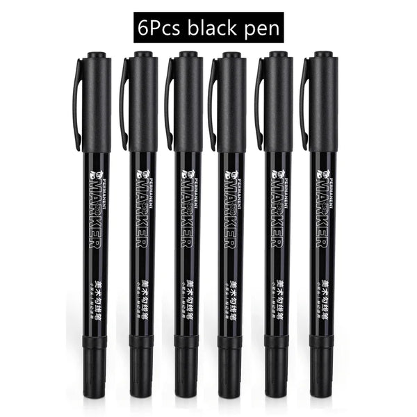 12pcs Black Felt Tip Pens Drawing Pens Art Pens Fineliner - Temu