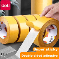 Deli Double Sided Tape Strong Fixation Translucent Mesh Waterproof Super Traceless High Viscosity Fixed Carpet Adhesive Tape
