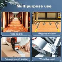 Deli Double Sided Tape Strong Fixation Translucent Mesh Waterproof Super Traceless High Viscosity Fixed Carpet Adhesive Tape