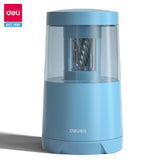 Deli Electric Pencil Sharpener Multi-Pen Dual Power Safety Protection Alloy Steel Roller Blade Pencil Sharpener School Supplies
