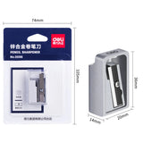 Deli Electric Pencil Sharpener Multi-Pen Dual Power Safety Protection Alloy Steel Roller Blade Pencil Sharpener School Supplies