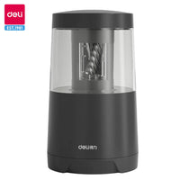 Deli Electric Pencil Sharpener Multi-Pen Dual Power Safety Protection Alloy Steel Roller Blade Pencil Sharpener School Supplies