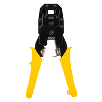 Deli Ethernet Crimper Contains Wire Stripper Crystal Head Multifunction Network Cable Telephone Cable Crimping Pliers
