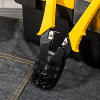 Deli Ethernet Crimper Contains Wire Stripper Crystal Head Multifunction Network Cable Telephone Cable Crimping Pliers
