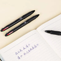 Deli Four Color Switching Simple Ballpoint Pen 0.7mm Bullet Head Student Office Writing Tool Stationery Exam Supplies