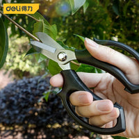 Deli Gardening Tools 1 Pcs 7'' Professional Pruning Shears Flower Scissor for Bonsai Tree Branches Multifunction Pruning Tools
