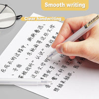 Deli Gel Pens Porous-Point 0.3/0.35/0.38/0.5MM Black ink Signing Pen For School Office Cute Stationery Supplies Exam Spare
