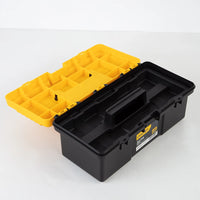 Deli Hardware Toolbox Black Plastic Thickened Combination Set Electrical Woodworking Household Electric Drill Tool Storage Box