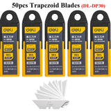 Deli Heavy Duty 9mm/18mm/Auto-Retractable Utility Knife, Sharp Black SK2 Carbon Steel Blades Box Cutter for Cardboard, Cartons