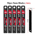 Deli Heavy Duty 9mm/18mm/Auto-Retractable Utility Knife, Sharp Black SK2 Carbon Steel Blades Box Cutter for Cardboard, Cartons