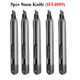 Deli Heavy Duty 9mm/18mm/Auto-Retractable Utility Knife, Sharp Black SK2 Carbon Steel Blades Box Cutter for Cardboard, Cartons