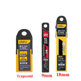 Deli Heavy Duty 9mm/18mm/Auto-Retractable Utility Knife, Sharp Black SK2 Carbon Steel Blades Box Cutter for Cardboard, Cartons