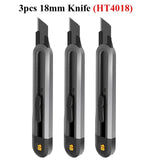 Deli Heavy Duty Home Utility Knife Box Cutter, Retractable Self Locking Package Boxes Opener Cutting for Home Warehouse Office