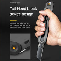 Deli Heavy Duty Home Utility Knife Box Cutter, Retractable Self Locking Package Boxes Opener Cutting for Home Warehouse Office