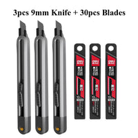 Deli Heavy Duty Home Utility Knife Box Cutter, Retractable Self Locking Package Boxes Opener Cutting for Home Warehouse Office