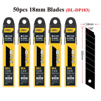 Deli Heavy Duty Home Utility Knife Box Cutter, Retractable Self Locking Package Boxes Opener Cutting for Home Warehouse Office