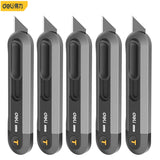 Deli Heavy Duty Home Utility Knife Box Cutter, Retractable Self Locking Package Boxes Opener Cutting for Home Warehouse Office