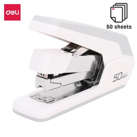 Deli Heavy Duty Stapler Effortless Paper Stapling Machine 50 Sheet School Office Supply Stationery Staples Power Saving Stapler