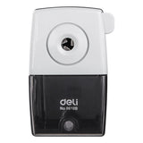 Deli High Capacity Rotary Pencil Sharpener Black White Standard Pencil Sharpening Tool Quality Pencil Sharpener School Supplies