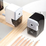Deli High Capacity Rotary Pencil Sharpener Black White Standard Pencil Sharpening Tool Quality Pencil Sharpener School Supplies