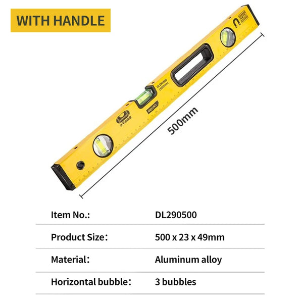 Spirit level shop ruler with handle