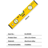 Deli High Precision Spirit Level Magnetic High Bearing Ruler Lever Bubbles Rustproof Horizontal Ruler Spirit Level Balance Ruler