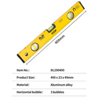 Deli High Precision Spirit Level Magnetic High Bearing Ruler Lever Bubbles Rustproof Horizontal Ruler Spirit Level Balance Ruler