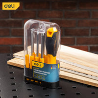Deli High Quality 9 PCS Screwdriver Set Point-shape Y shape Handle Repair Hand Tool Household Maintenance Hand Tool Set