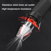 Deli Hot Air Gun 220V Soldering Temperature Blower Gun DIY Crafts Electric Power Hot Dryer Heat Gun For Shrink Tubing Car Wrap