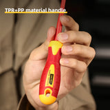 Deli Insulated Screwdriver CRV 1000V Slotted Screwdriver Repair Tool Flat Cross Screw Driver Hand Tool 1pcs 3mm 4mm 5.5 mm