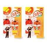 Deli Kawaii Roller Eraser Fox-Shaped Design Anti-Loss Rubber Eraser Crumbs Collection Gift School Supplies Stationery for Kids