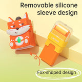 Deli Kawaii Roller Eraser Fox-Shaped Design Anti-Loss Rubber Eraser Crumbs Collection Gift School Supplies Stationery for Kids