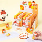 Deli Kawaii Roller Eraser Fox-Shaped Design Anti-Loss Rubber Eraser Crumbs Collection Gift School Supplies Stationery for Kids