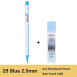 Deli Mechanical Pencil 2.0mm lead HB 2B Drawing Writing Activity Pencils led pencils for school With lead pencil knife