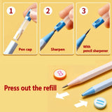Deli Mechanical Pencil 2.0mm lead HB 2B Drawing Writing Activity Pencils led pencils for school With lead pencil knife