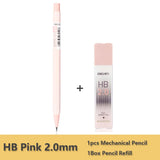 Deli Mechanical Pencil 2.0mm lead HB 2B Drawing Writing Activity Pencils led pencils for school With lead pencil knife