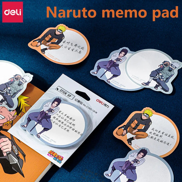 Deli Memo Pads 2pcs Kawaii Planner Stickers Naruto Sticky Memo