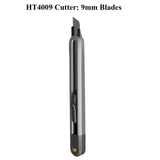 Deli Metal ABS Plastic Utility Knife Box Cutter, Snap off 9mm/18mm Carbon Steel Blades Auto Retractable Carton Cutting Tools